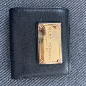 Used Marc Jacobs black leather wallet